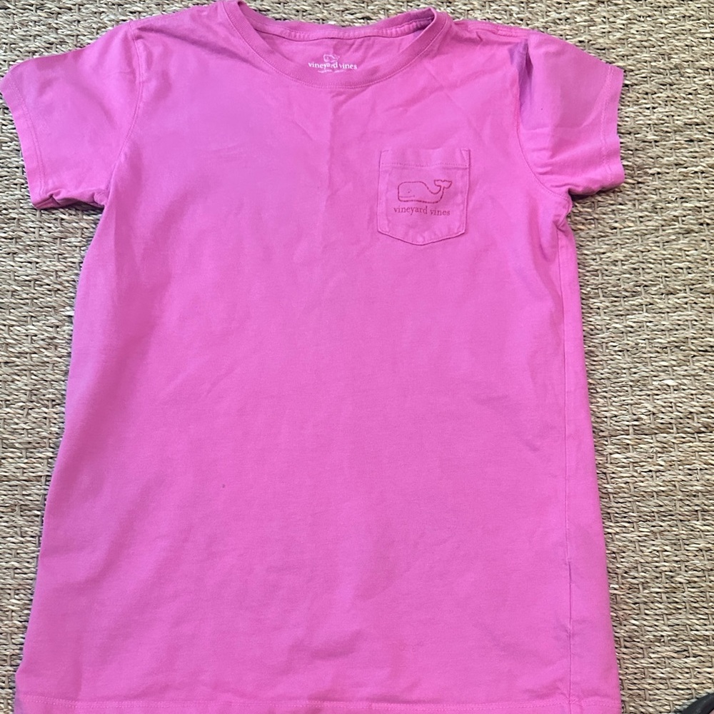 Vineyard Vines Kids Bright Pink Tee